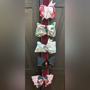 Kids Holiday Bow Hair Clips